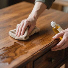 Pleje af træmøbel med olie