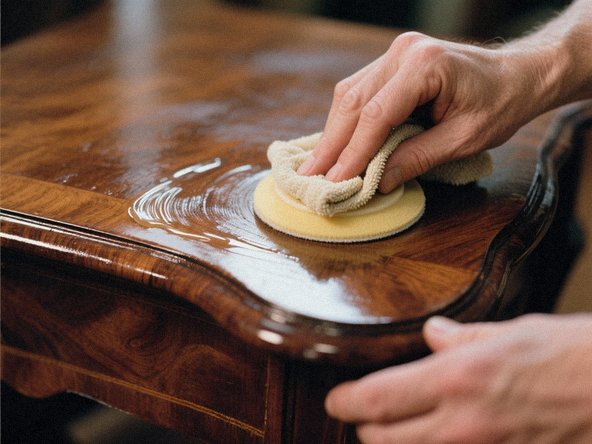 Polering af møbel med voks